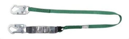MSA V-SERIES Standard Shock Absorbing Lanyard - Fixed/Adjustable Single, Twin Leg, and Tie-Back