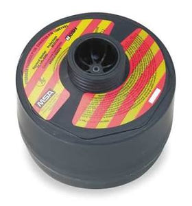 MSA Single Canister, Hydrogen Fluoride/Chlorine/P100 (HF/CL), Black Part# 10067491