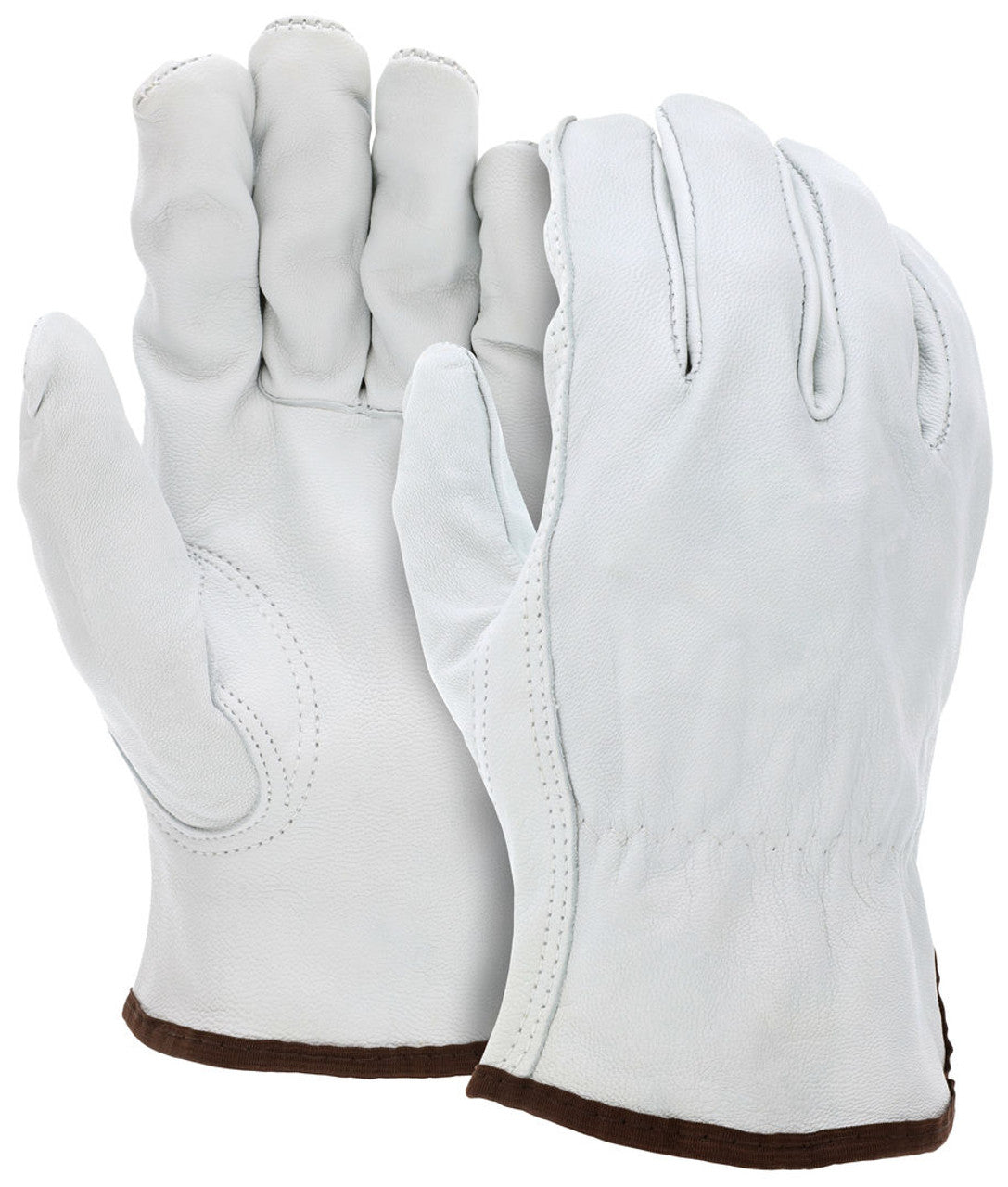 MCR Leather Drivers Work Gloves - Competitive Value (CV) C Grade Grain Goatskin - Keystone Thumb - Box of 12