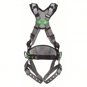 MSA V-FIT™ Safety Harness, Construction, Back & Hip D-Rings, Tongue Buckle Leg Straps, Shoulder Padding