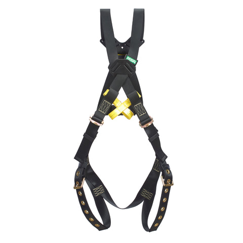 MSA Workman® Arc Flash Crossover Harness, Back Web Loop, Tongue Buckle Leg Straps, Belay Loops