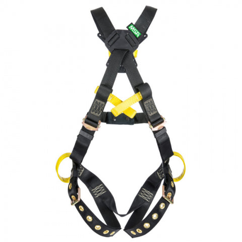 MSA Workman® Arc Flash Crossover Harness, Back and Side Web Loop, Tongue Buckle Leg Straps, Belay Loops