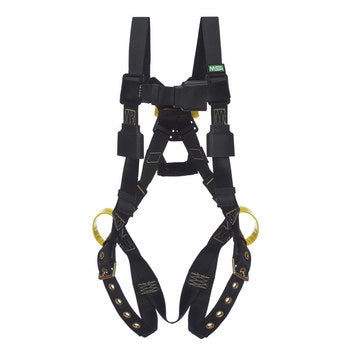 MSA Workman® Arc Flash Vest-Style Harness, Back Web Loop, Tongue Buckle Leg Straps, Rubber Covers