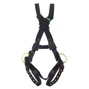 MSA Workman® Arc Flash Crossover Harness, Back Web Loop, Tongue Buckle Leg Straps, Rubber Covers