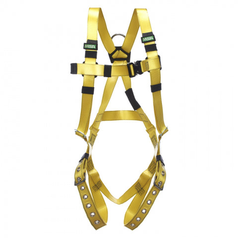 MSA Gravity® Coated Web Harness, Vest-Type, SST Back D-ring, Tongue Buckle Leg Strap
