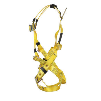 MSA Gravity® Coated Web Harness, Vest-Type, SST Back & HIP D-rings, Tongue Buckle Leg Straps
