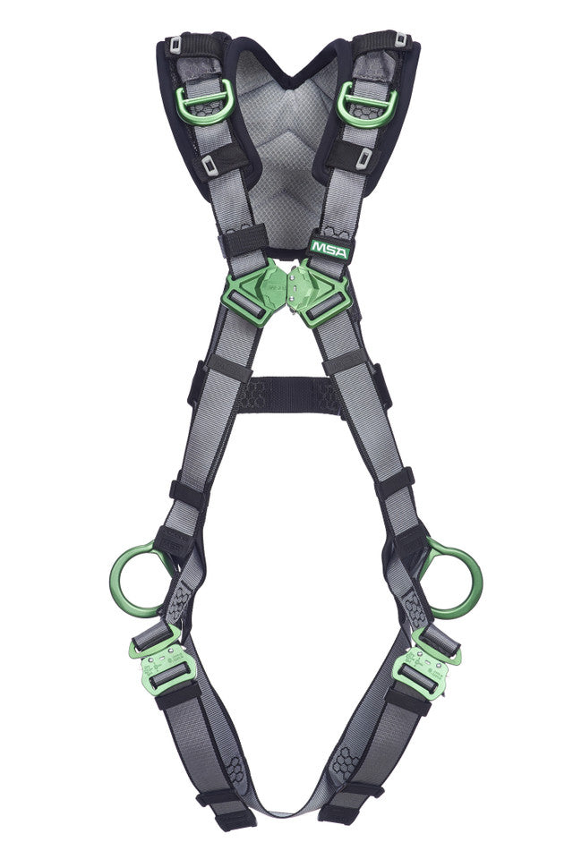 MSA V-FIT™ Safety Harness, Back & Hip D-Rings, Quick-Connect Leg Straps, Shoulder & Leg Padding