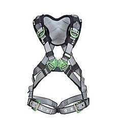 MSA V-FIT™ Safety Harness, Back, Chest & Hip D-Rings, Quick-Connect Leg Straps, Shoulder Padding