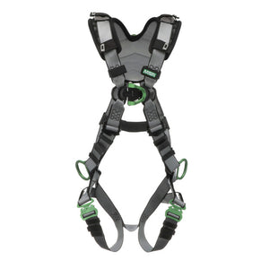 MSA V-FIT™ Safety Harness, Back & Hip D-Rings, Quick-Connect Leg Straps, Shoulder Padding
