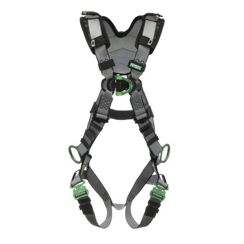 MSA V-FIT™ Safety Harness, Back & Hip D-Rings, Quick-Connect Leg Straps, Shoulder Padding
