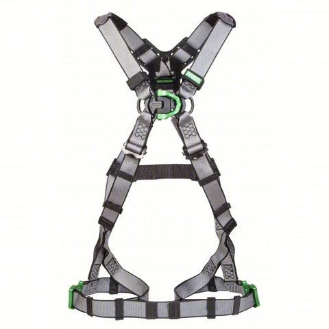 MSA V-FIT™ Safety Harness, Chest, Hip & Shoulder D-Rings, Tongue Buckle Leg Straps, Shoulder Padding