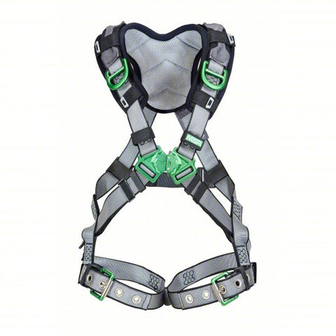 MSA V-FIT™ Safety Harness, Back & Shoulder D-Rings, Tongue Buckle Leg Straps, Shoulder Padding