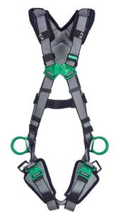 MSA V-FIT™ Safety Harness, Back, Hip & Shoulder D-Rings, Tongue Buckle Leg Straps, Shoulder Padding