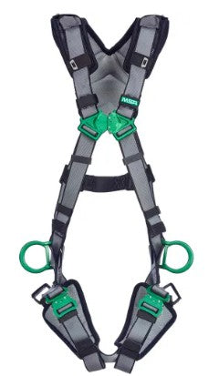 MSA V-FIT™ Safety Harness, Back, Hip & Shoulder D-Rings, Tongue Buckle Leg Straps, Shoulder Padding