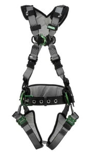 MSA V-FIT™ Safety Harness, Back & Hip D-Rings, Tongue Buckle Leg Straps