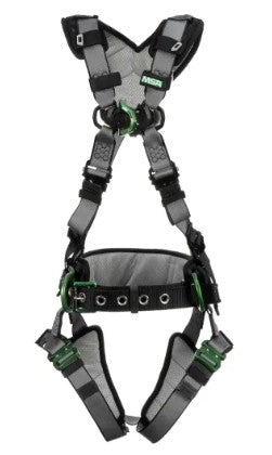 MSA V-FIT™ Safety Harness, Back & Hip D-Rings, Tongue Buckle Leg Straps