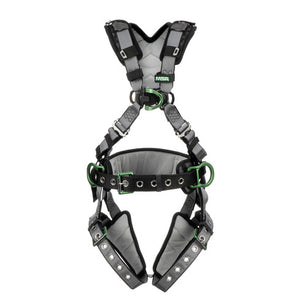 MSA V-FIT™ Safety Harness, Construction, Back & Hip D-Rings, Tongue Buckle Leg Straps, Shoulder & Leg Padding