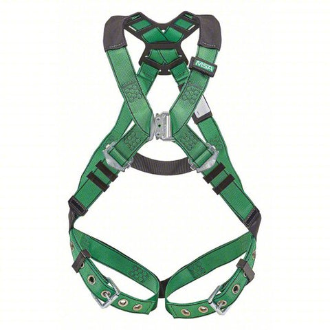 MSA V-FORM+™ Full Body Harness Back D-Ring, Tongue Buckle Leg Straps Quick Connect Chest Buckle