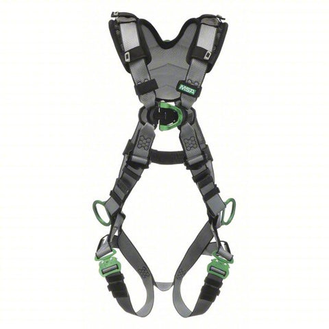 MSA V-FORM+™ Full Body Harness Back & Chest D-Rings, Tongue Buckle Leg Straps, Quick Connect Chest Buckle