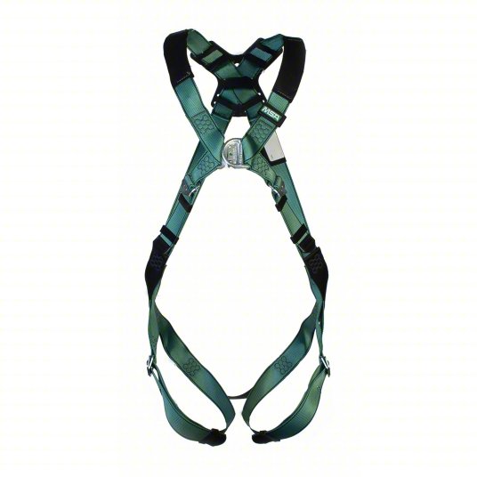 MSA V-FORM+™ Full Body Harness Back, Chest & Hip D-Rings, Tongue Buckle Leg Straps Quick Connect Chest Buckle