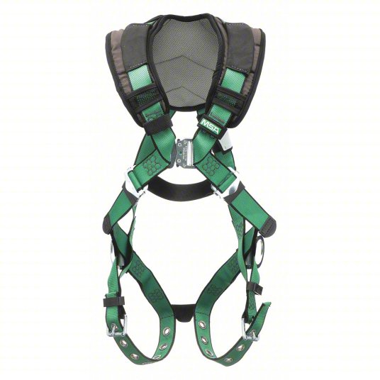MSA V-FORM+™ Safety Harness Back & Hip D-Rings, Tongue Buckle Leg Straps