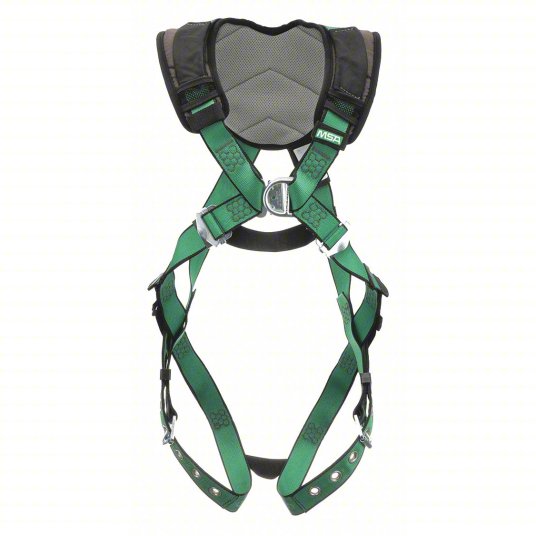 MSA V-FORM+™ Safety Harness Back & Chest D-Rings, Tongue Buckle Leg Straps
