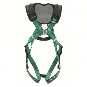 MSA V-FORM+™ Safety Harness Back & Chest D-Rings, Tongue Buckle Leg Straps