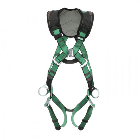 MSA V-FORM+™ Safety Harness Back & Hip D-Rings, Quick Connect Leg Straps
