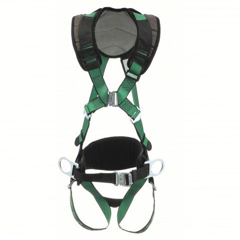 MSA V-FORM+™ Construction Harness Back & Hip D-Ring, Tongue Buckle Leg Straps, Shoulder Padding