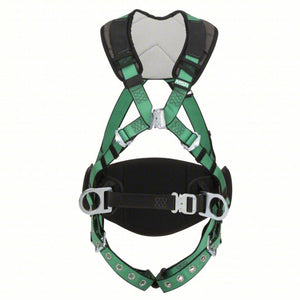 MSA V-FORM+™ Construction Harness Back & Hip D-Ring, Quick Disconnect Leg Straps, Shoulder Padding