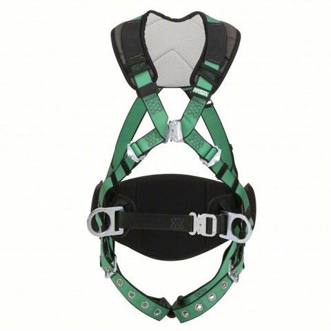 MSA V-FORM+™ Construction Harness Back & Hip D-Ring, Quick Disconnect Leg Straps, Shoulder Padding
