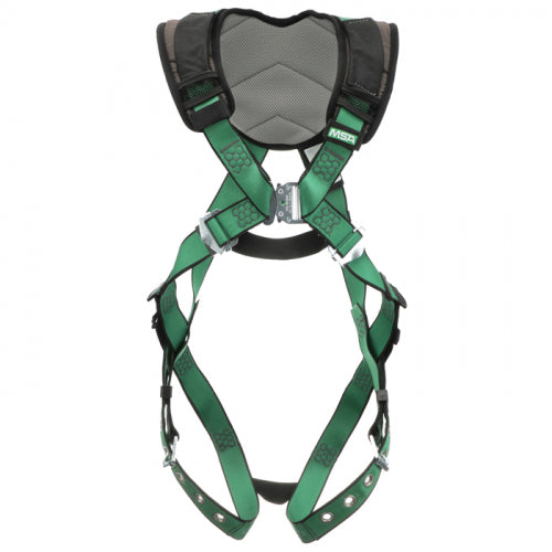 MSA V-FORM+™ Construction Harness Back & Hip D-Ring, Quick Disconnect Leg Straps, Shoulder Padding