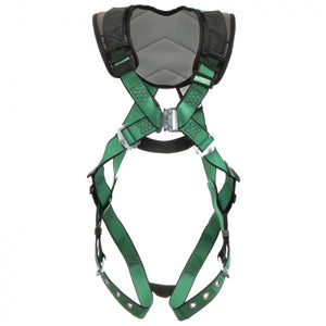 MSA V-FORM+™ Construction Harness Back & Hip D-Ring, Quick Disconnect Leg Straps, Shoulder Padding