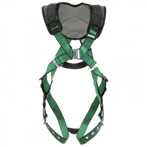 MSA V-FORM+™ Construction Harness Back & Hip D-Ring, Quick Disconnect Leg Straps, Shoulder Padding
