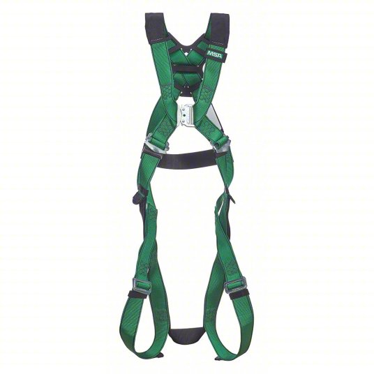 MSA V-FORM+™ Full Body Harness Back D-Ring, Qwik-Fit Leg Straps, Quick Connect Chest Buckle