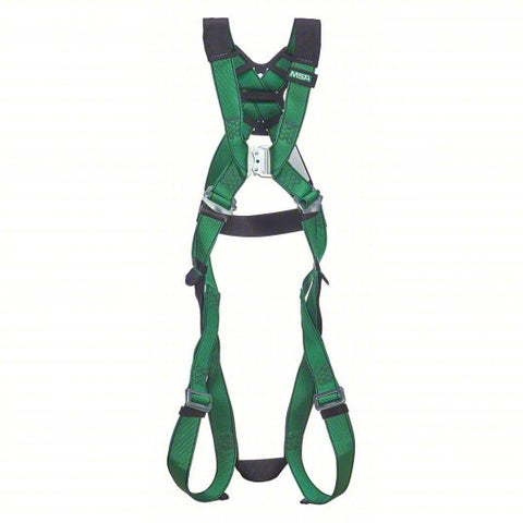 MSA V-FORM+™ Full Body Harness Back D-Ring, Qwik-Fit Leg Straps, Quick Connect Chest Buckle