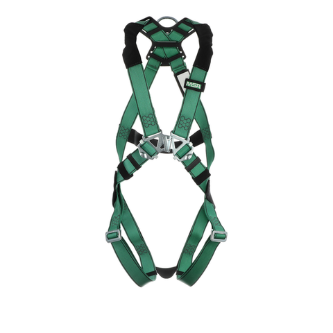 MSA V-FORM+™ Full Body Harness Back & Hip D-Rings, Qwik-Fit Leg Straps, Quick Connect Chest Buckle