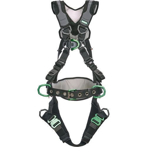 MSA V-FLEX™ Safety Harness, Construction, Back D-Ring, Chest D-Ring, Hip D-Rings, Quick Connect Leg Straps
