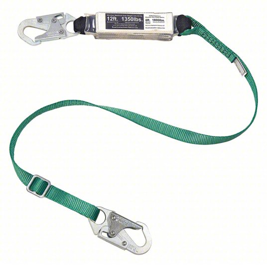 MSA V-SERIES 12FT Free Fall/Heavy Worker Energy Absorbing Lanyards