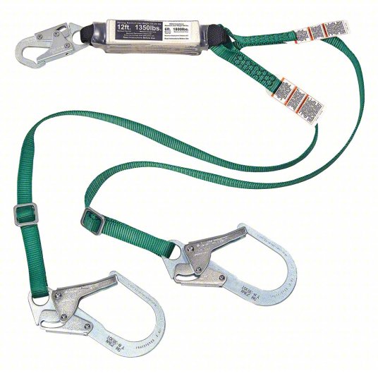MSA V-SERIES 12FT Free Fall/Heavy Worker Energy Absorbing Lanyards