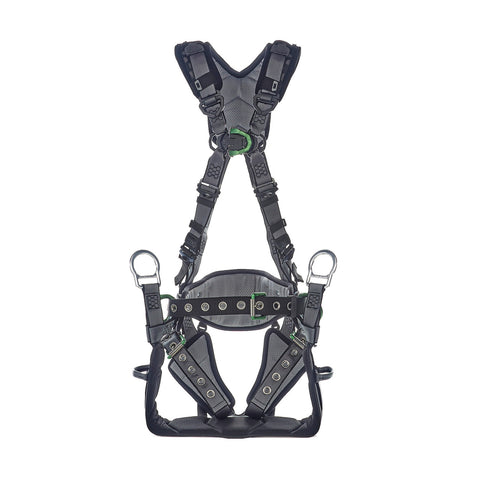 MSA V-FIT™ Tower Full Body Harness Back, Chest & Hip D-Rings, Tongue Buckle Leg and Belt Straps, Shoulder & Leg Padding