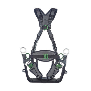 MSA V-FIT™ Tower Full Body Harness, Back, Chest & Hip D-Rings, Quick-Connect Leg and Belt Straps, Shoulder & Leg Padding