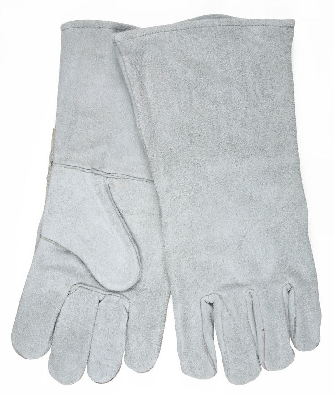 MCR Safety Welding - Leather Welding Work Gloves - Gray Select B Grade Shoulder Leather - Wing Thumb - Box of 12