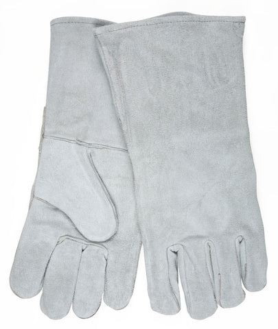 MCR Safety Welding - Leather Welding Work Gloves - Gray Select B Grade Shoulder Leather - Wing Thumb - Box of 12
