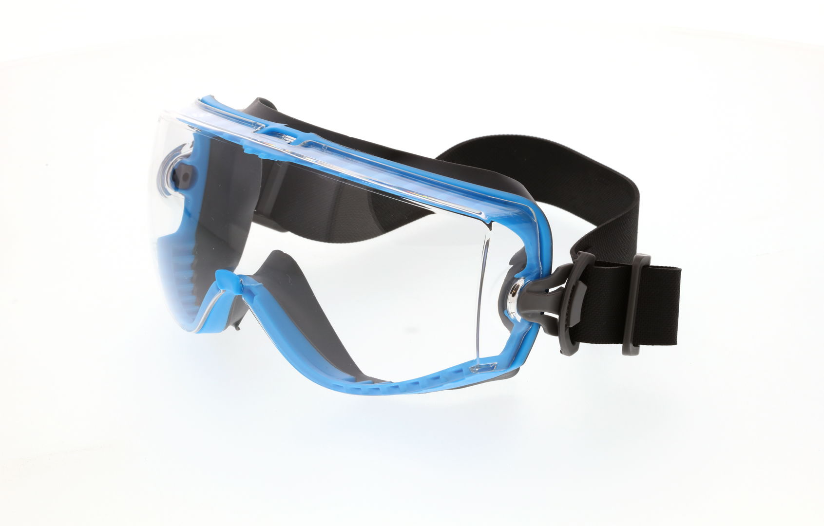 MCR Hydroblast­® HB3 Safety Goggles - Clear Lens - Blue Frame - MAX6 Anti-Fog Coating - Rubber Strap - Box of 12 - Part# HB1320PF