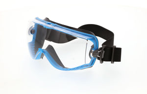 MCR Hydroblast­® HB3 Safety Goggles - Clear Lens - Blue Frame - MAX6 Anti-Fog Coating - Rubber Strap - Box of 12 - Part# HB1320PF