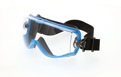 MCR Hydroblast­® HB3 Safety Goggles - Clear Lens - Blue Frame - MAX6 Anti-Fog Coating - Rubber Strap - Box of 12 - Part# HB1320PF