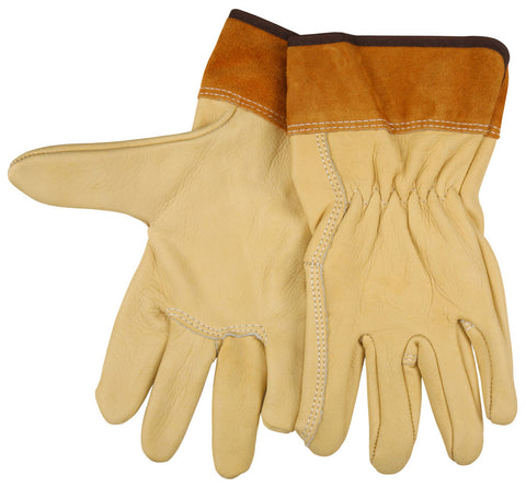 MCR Safety Welding - Leather Welding Work Gloves - Select Grade Grain Cowskin Leather - Split Leather Cuff - Box of 12