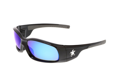 MCR Swagger® SR1 Series Safety Glasses - Blue Diamond Mirror Lens - Duramass Hard Coating - Box of 12 - Part# SR118B