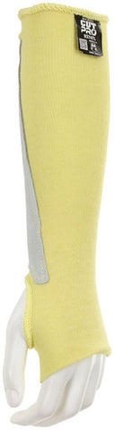 MCR Safety CutPro® - Cut Resistant Sleeves - Double Ply DuPont™ Kevlar® - Thumb Slot and Leather Pad for Added Protection - 14 Inches x 3¼ Inches - High Comfort Cut Protection - Box of 10 - Part# 9374TL